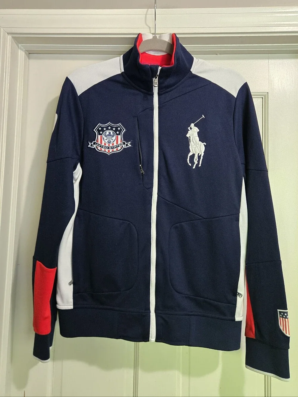 Polo Sport Ralph Lauren Performance USA-2 Zip-Up Navy Track Jacket S